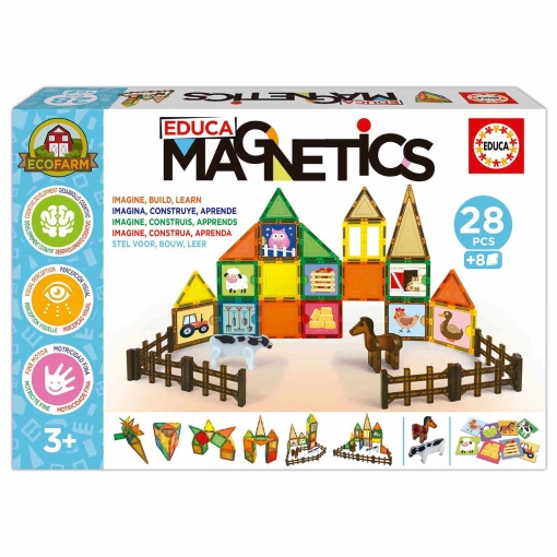 Jogo de construção magnético Eco Farm 28 peças EDUCA