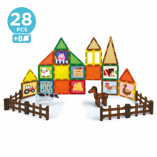 Jogo de construção magnético Eco Farm 28 peças Educa