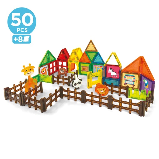Jogo de construção magnético Park Zoo 50 peças Educa