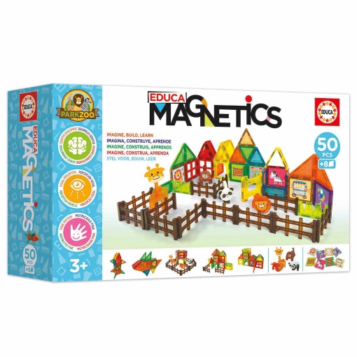 Jogo de construção magnético Park Zoo 50 peças Educa