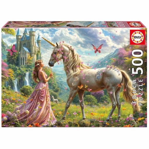 Puzzle EDUCA 500 peças fadas, unicórnios e fadas