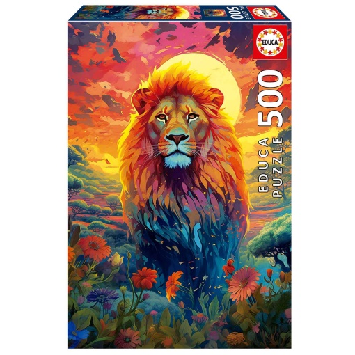 Puzzle EDUCA 500 peças olhar majestoso do leão