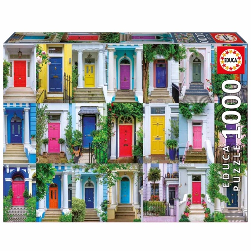 Puzzle EDUCA 1000 peças portas de Notting Hill