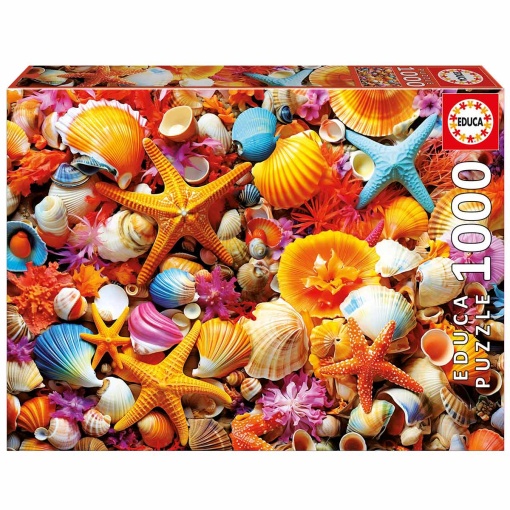 Puzzle EDUCA 1000 peças colagem de conchas