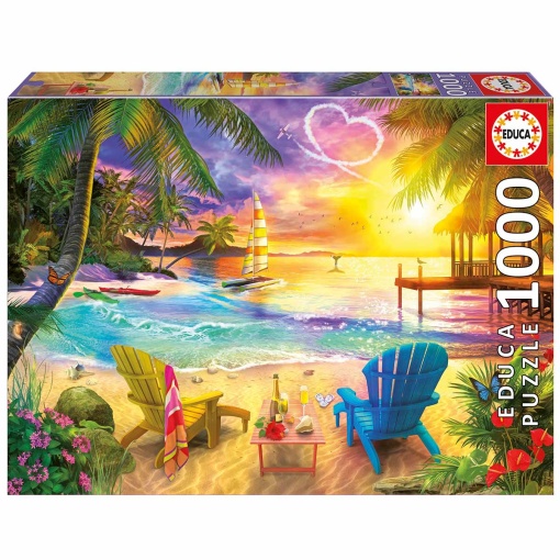 Puzzle EDUCA 1000 peças praia do amor