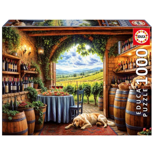 Puzzle EDUCA 1000 peças Canes e Vinum