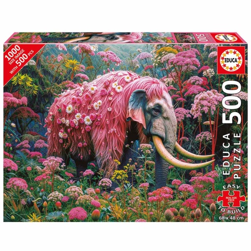 Puzzle EDUCA 500 peças XXL elefante floral