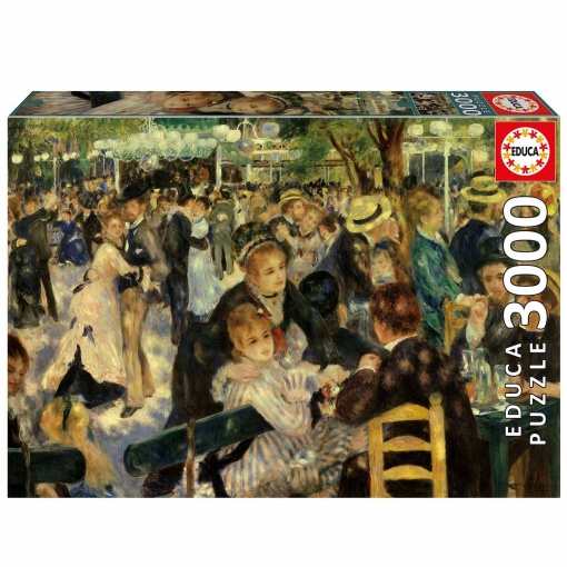 Puzzle EDUCA 3000 peças Baile no Moulin de la Galette, Pierre-Auguste Renoir