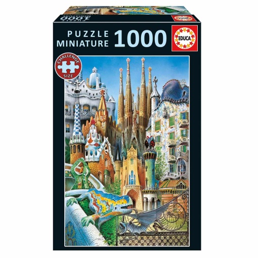 Puzzle EDUCA 1000 peças Miniature Collage, Gaudi
