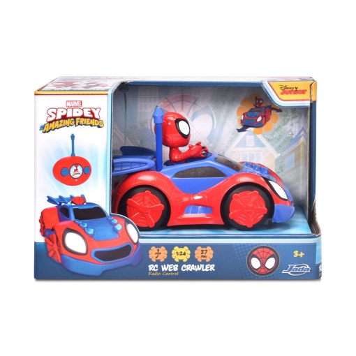 Carro telecomandado Marvel Spidey Web Crawler 1:24 JADA