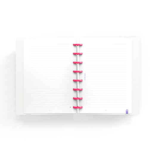 Caderno INGENIOX A5 pautado 80 folhas 100g My Life com elástico rosa