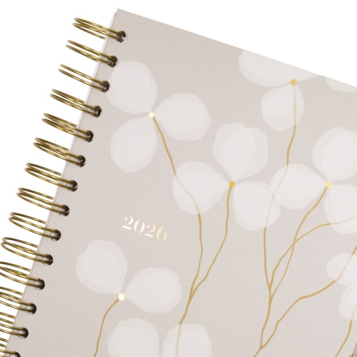 Agenda semanal 176x250mm 2026 espiral FINOCAM Optimal Vera com elástico