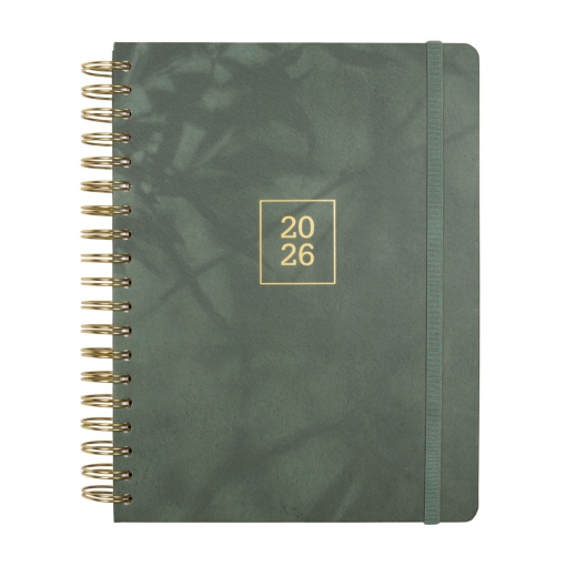 Agenda semanal 176x250mm 2026 espiral FINOCAM Optimal Emma com elástico