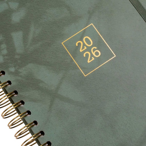 Agenda semanal 176x250mm 2026 espiral FINOCAM Optimal Emma com elástico