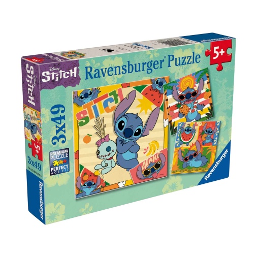 Puzzle RAVENSBURGER 3x49 peças Disney Stitch