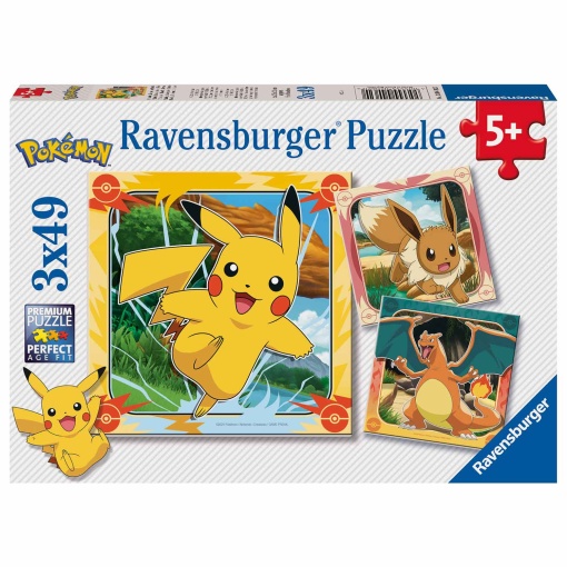 Puzzle RAVENSBURGER 3x49 peças Pokémon
