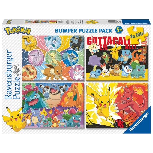 Puzzle RAVENSBURGER 4x100 peças Pokémon