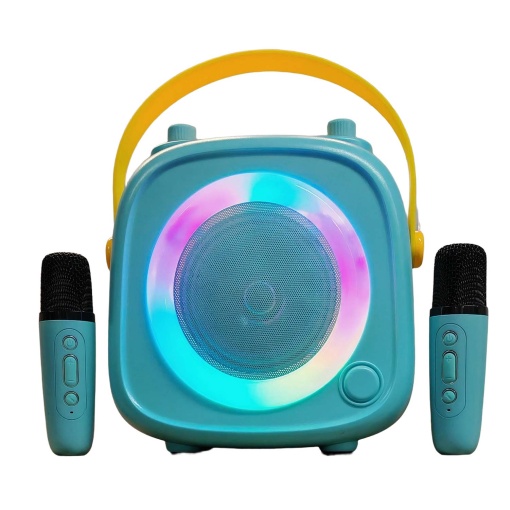 Coluna Bluetooth TNB karaoke kid 10w azul com 2 microfones