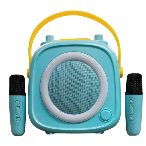 Coluna Bluetooth TNB karaoke kid 10w azul com 2 microfones