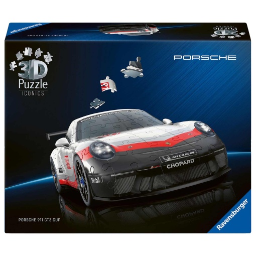 Puzzle 3D Iconics RAVENSBURGER 108 peças Porsche 911 GT3 Cup