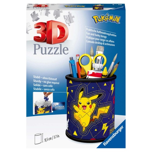 Puzzle 3D RAVENSBURGER 54 peças porta-lápis Pokémon