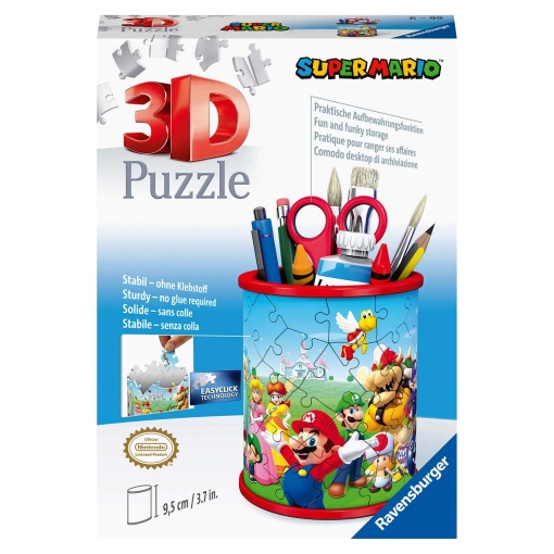 Puzzle 3D RAVENSBURGER 54 peças porta-lápis Super Mario