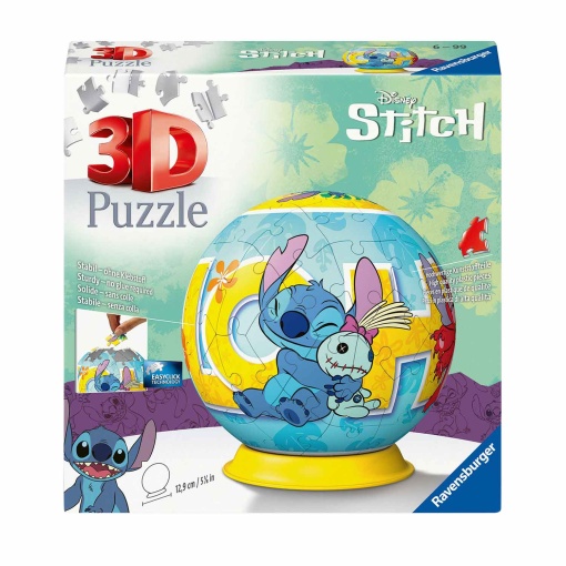 Puzzle Ball 3D RAVENSBURGER 72 peças Disney Stitch com peluche