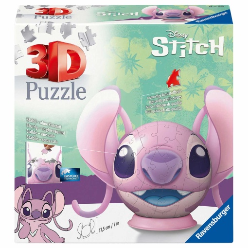 Puzzle Ball 3D RAVENSBURGER 72 peças Disney Stitch - Angel