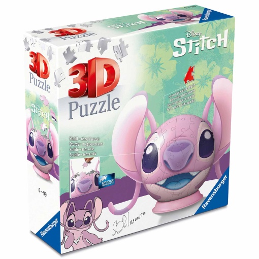 Puzzle Ball 3D RAVENSBURGER 72 peças Disney Stitch - Angel