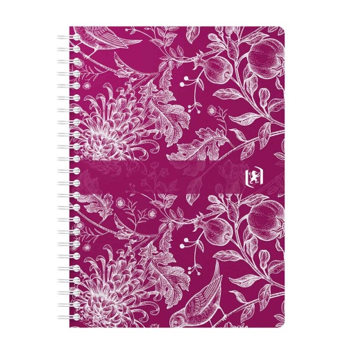 A5 spiral cardstock notebook, Oxford Romance lined, 60 assorted sheets.