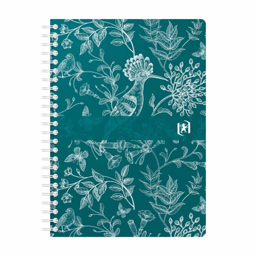 A5 spiral cardstock notebook, Oxford Romance lined, 60 assorted sheets.