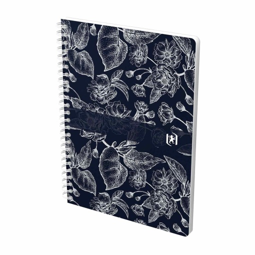 A5 spiral cardstock notebook, Oxford Romance lined, 60 assorted sheets.
