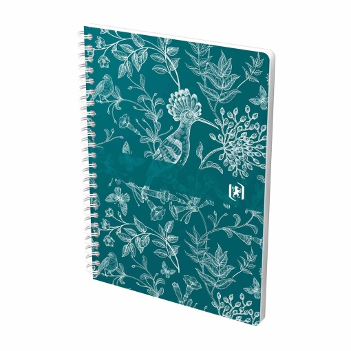 A5 spiral cardstock notebook, Oxford Romance lined, 60 assorted sheets.