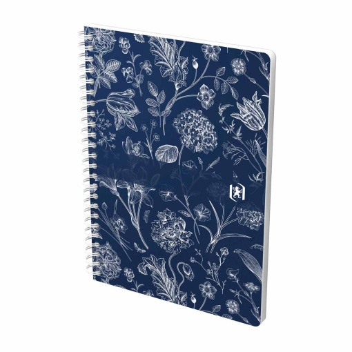 A5 spiral cardstock notebook, Oxford Romance lined, 60 assorted sheets.
