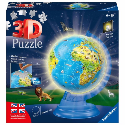 Puzzle Ball 3D RAVENSBURGER 180 peças globo com luz