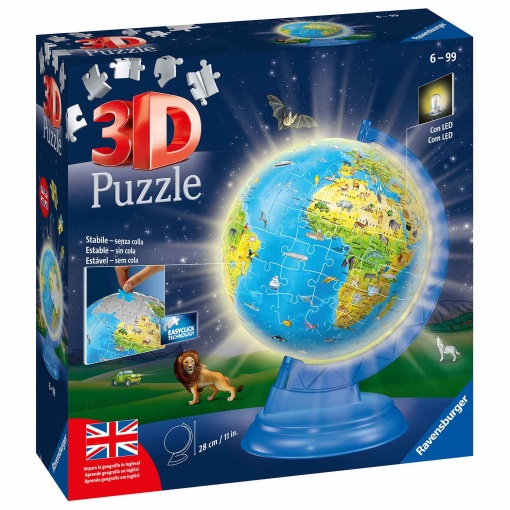 Puzzle Ball 3D RAVENSBURGER 180 peças globo com luz