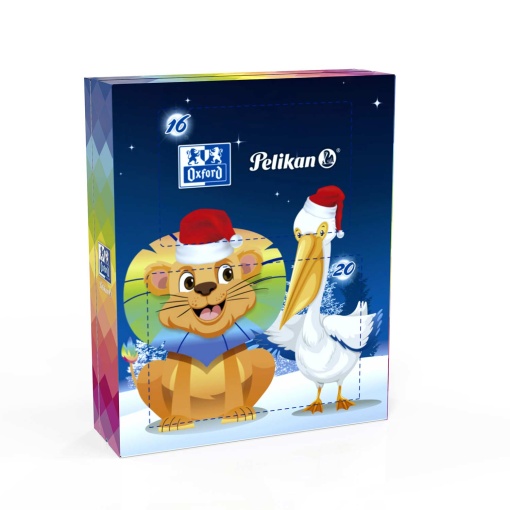 Calendário de Advento OXFORD & PELIKAN 34x9x28cm