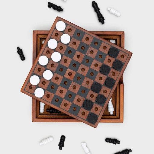 Checkmate - Xadrez e damas deluxe em madeira IRON & GLORY