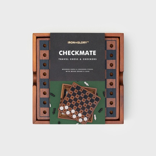 Checkmate - Xadrez e damas deluxe em madeira IRON & GLORY