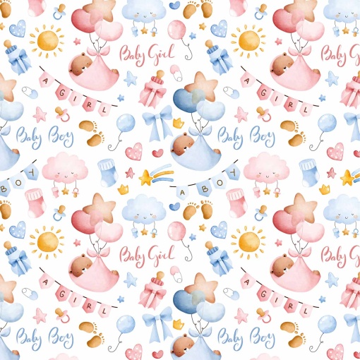 Papel de embrulho AMBAR infantil 70x100cm baby shower