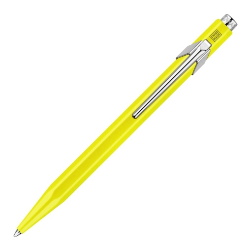 Esferográfica CARAN D'ACHE Popline amarelo fluo com estojo 849.970