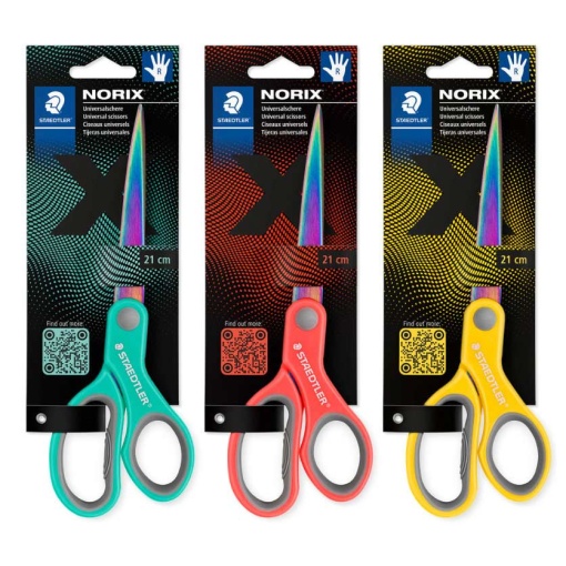 Tesoura escolar 21cm bico STAEDTLER Noris sortido