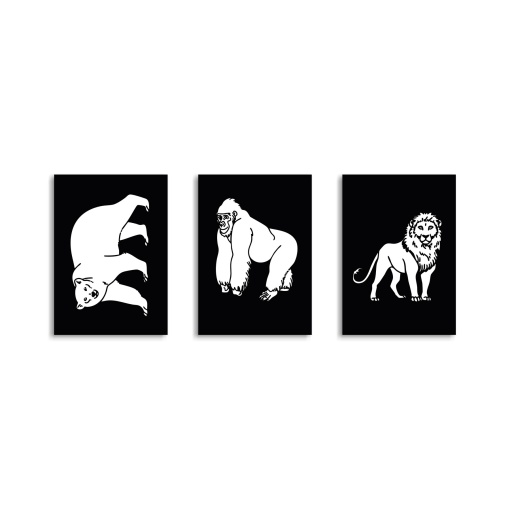 Kidyneon - Kit para decoração luminosa de parede - Animais KIDYWOLF