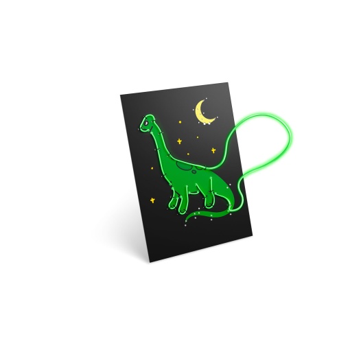 Kidyneon - Kit para decoração luminosa de parede - Dinossauros KIDYWOLF