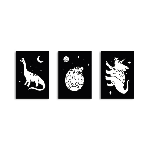 Kidyneon - Kit para decoração luminosa de parede - Dinossauros KIDYWOLF