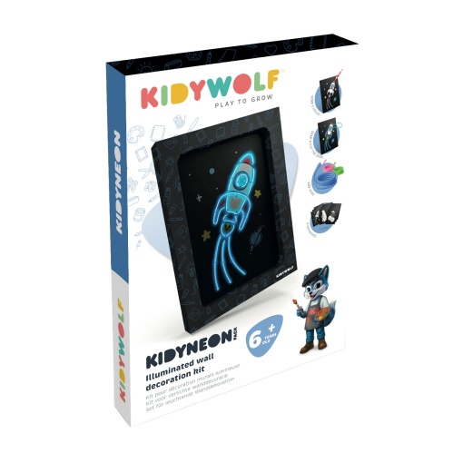 Kidyneon - Kit para decoração luminosa de parede - Espaço KIDYWOLF