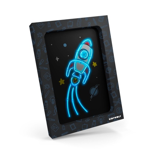 Kidyneon - Kit para decoração luminosa de parede - Espaço KIDYWOLF