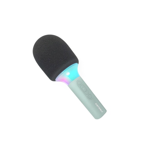 Microfone de karaoke com luz cinza KIDYWOLF KIDYMIC-GR