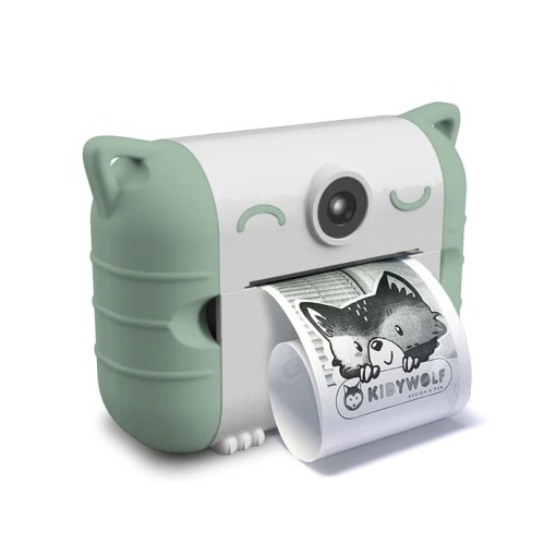 Máquina fotográfica com impressão Kidyprint verde KIDYWOLF