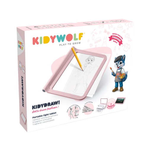 Quadro luminoso para pintar KIDYWOLF KIDYDRAW PRO rosa